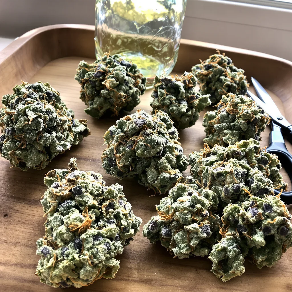 White Fire Alien OG 60% indica / 40% sativa — flor con tricomas visibles