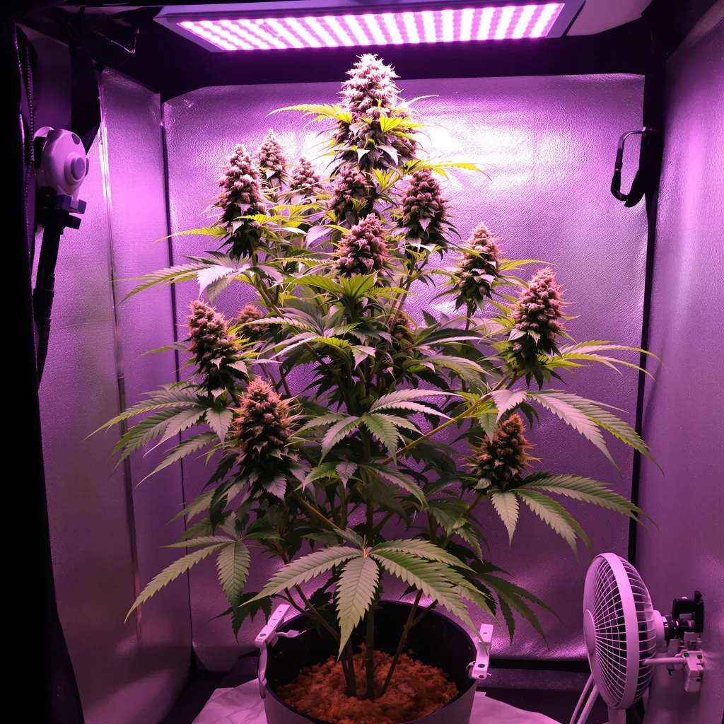 Planta de cannabis White Fire Alien OG en fase de floración — 60-100 cm autofloración