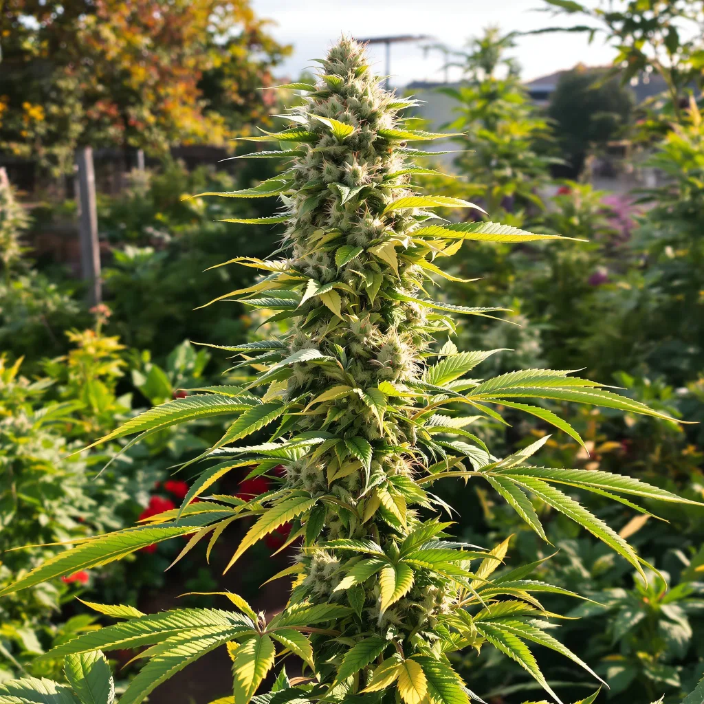 White Gold 60% indica / 30% sativa — flor con tricomas visibles