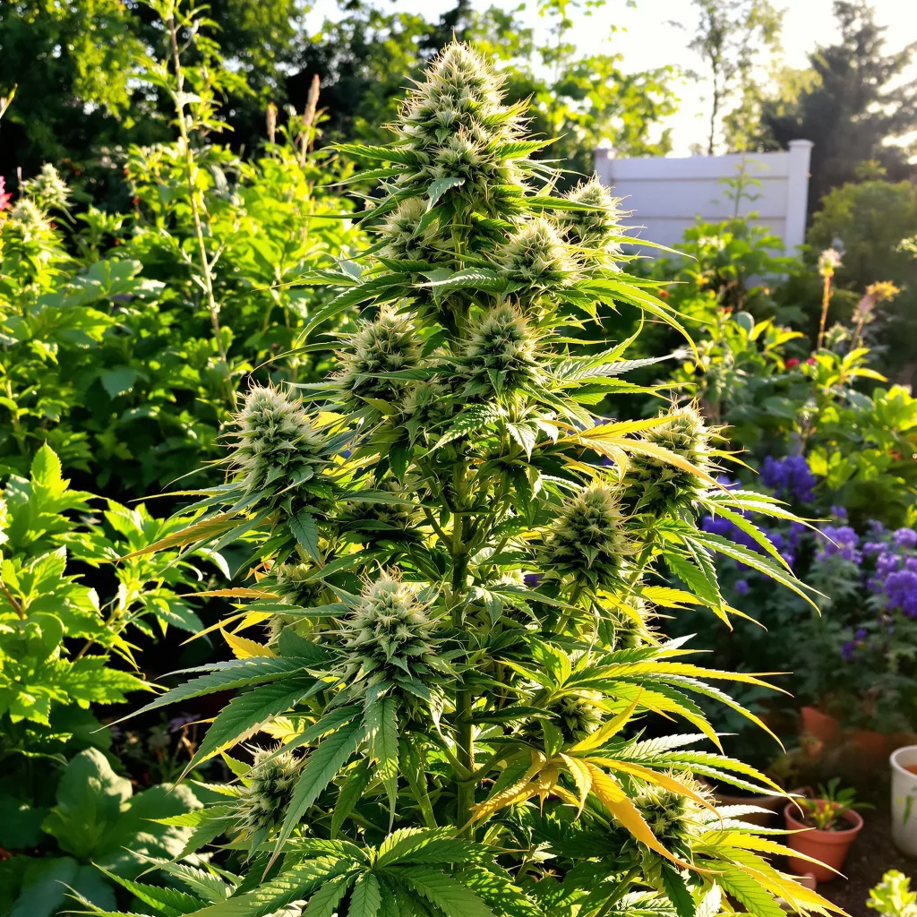 White Kryptonite 52% indica / 48% sativa — flor con tricomas visibles