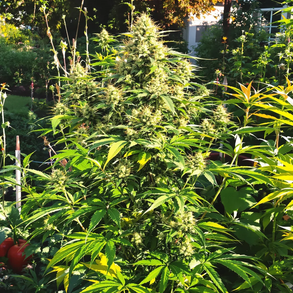 White Lightning 50% indica / 40% sativa — flor con tricomas visibles