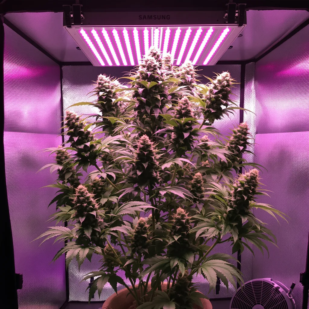 Planta de cannabis White Lightning en fase de floración — 120-180 cm feminizada
