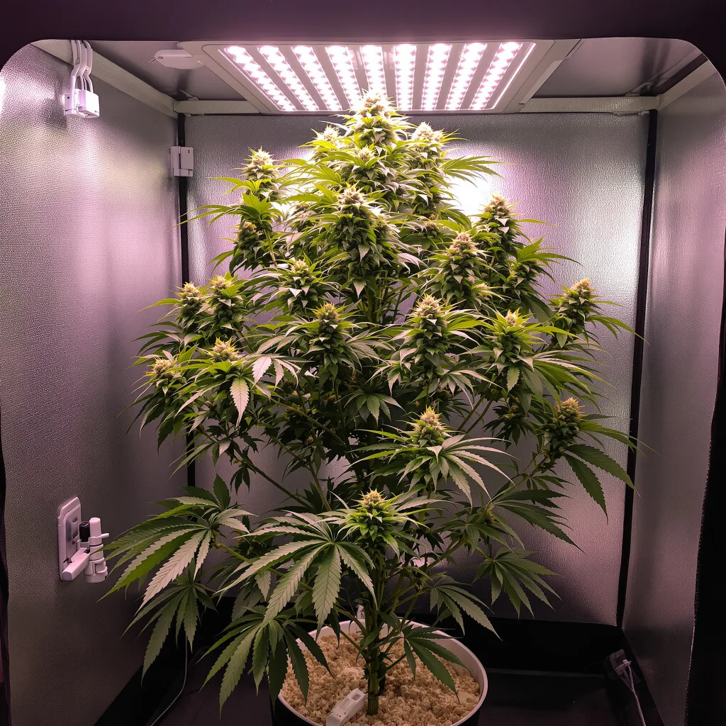 Planta de cannabis White Nightmare en fase de floración — 60-100 cm autofloración