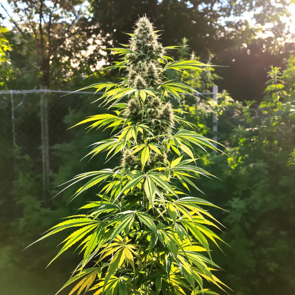 White Nightmare 20% indica / 70% sativa — flor con tricomas visibles