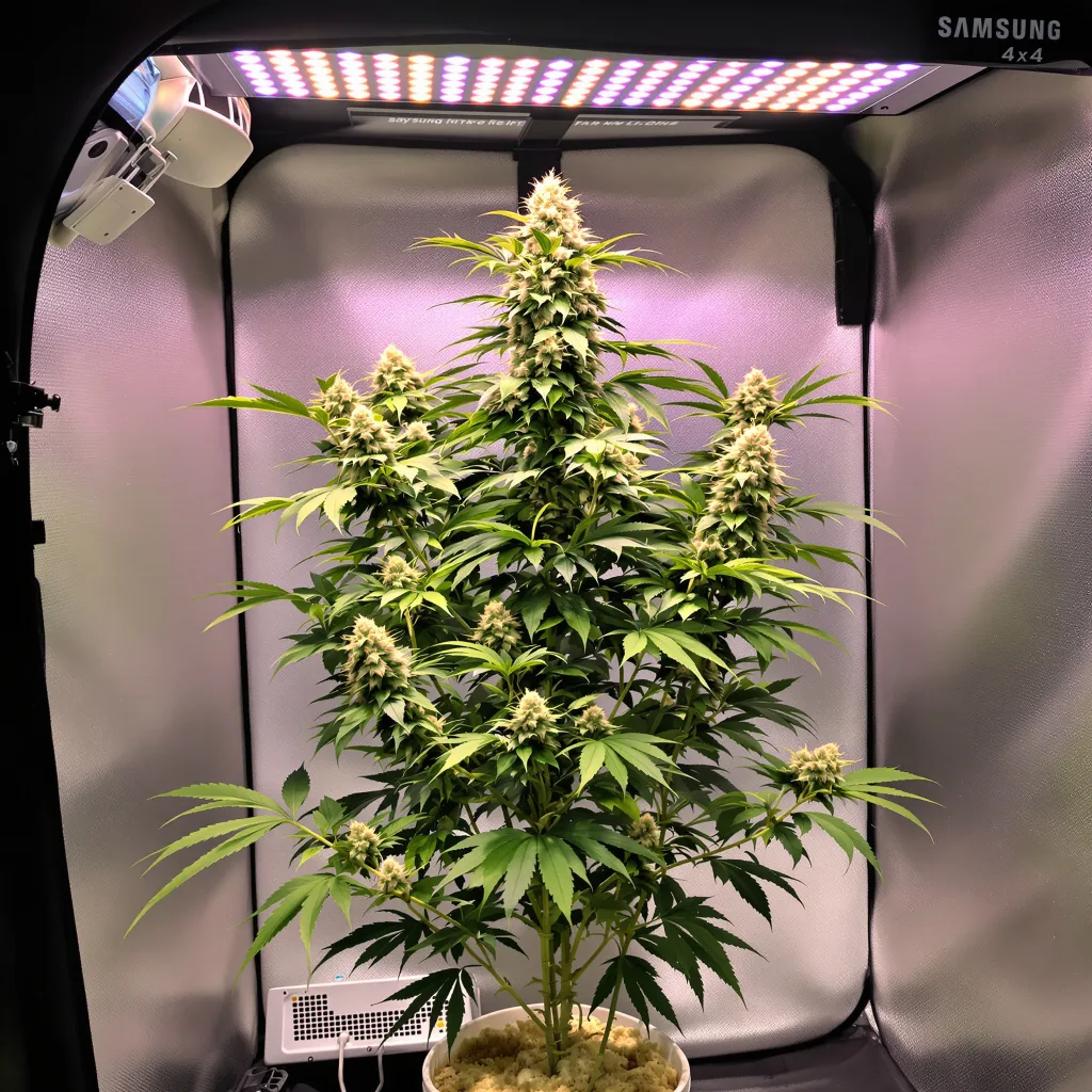 Planta de cannabis White Russian en fase de floración — 120-180 cm feminizada