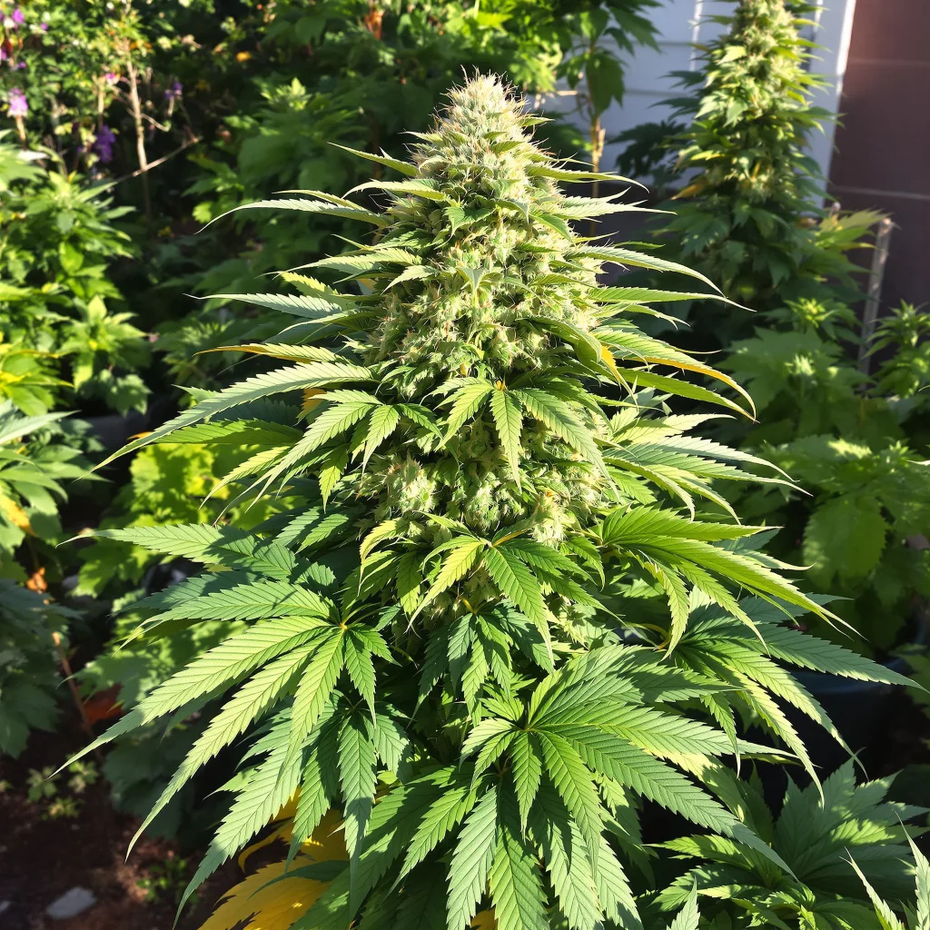 White Truffle 80% indica / 20% sativa — flor con tricomas visibles