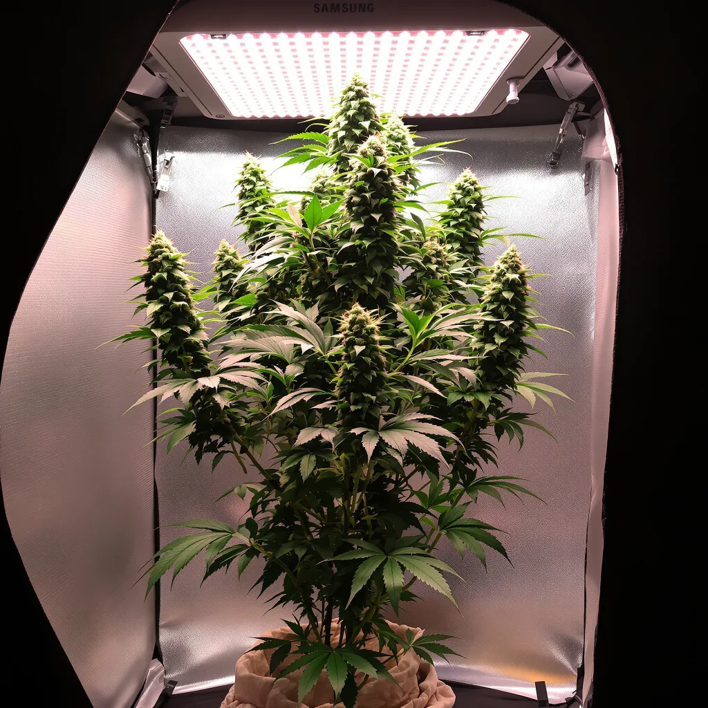 Planta de cannabis White Widow en fase de floración — 60-100 cm autofloración
