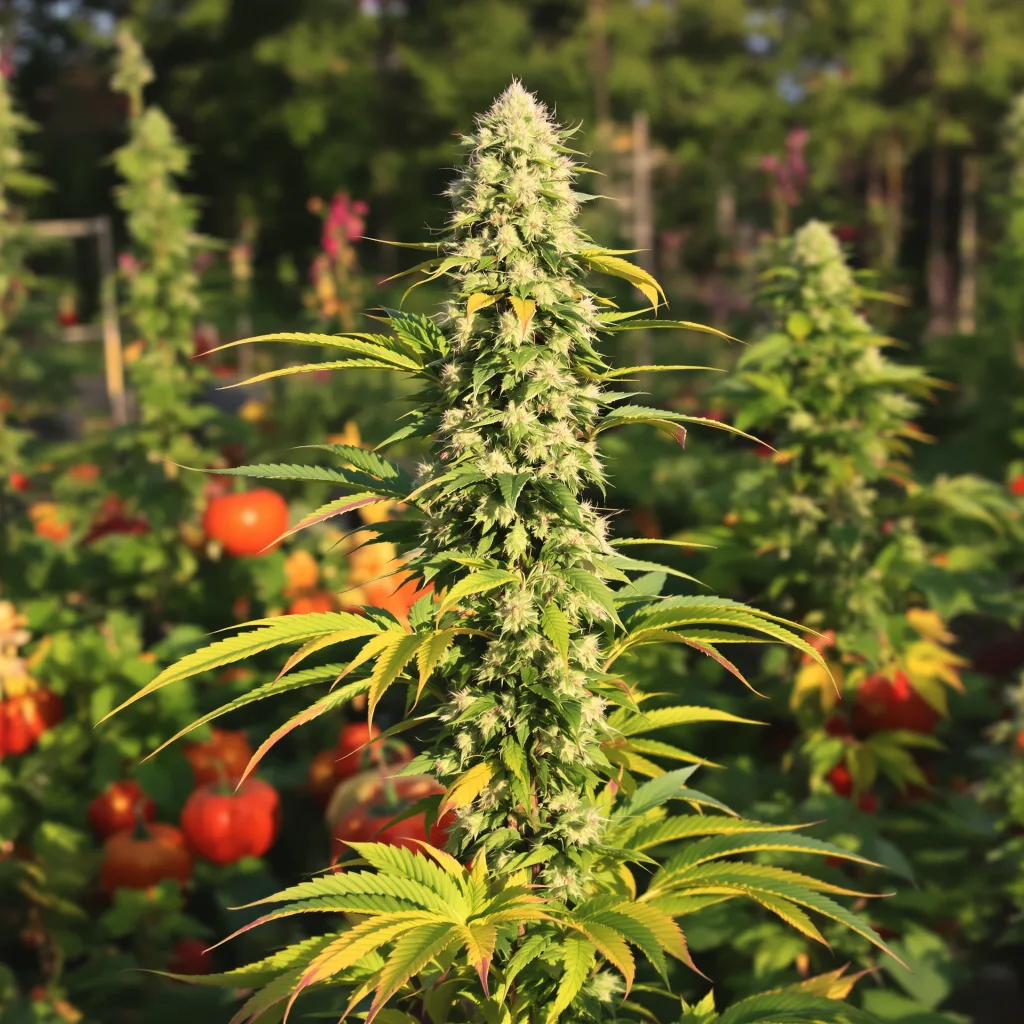 Whiteout 39% indica / 61% sativa — flor con tricomas visibles