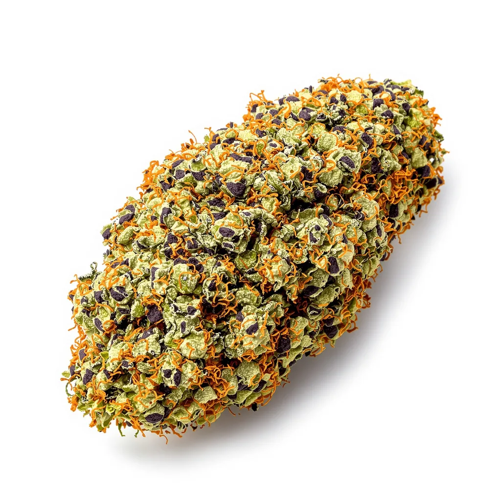Wild Hog 81% indica / 19% sativa — flor con tricomas visibles