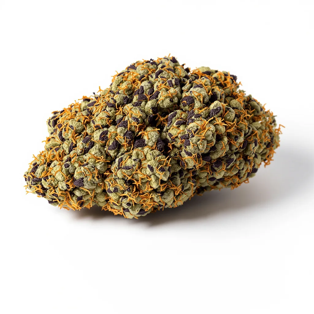 Wild Hog 81% indica / 19% sativa — flor con tricomas visibles