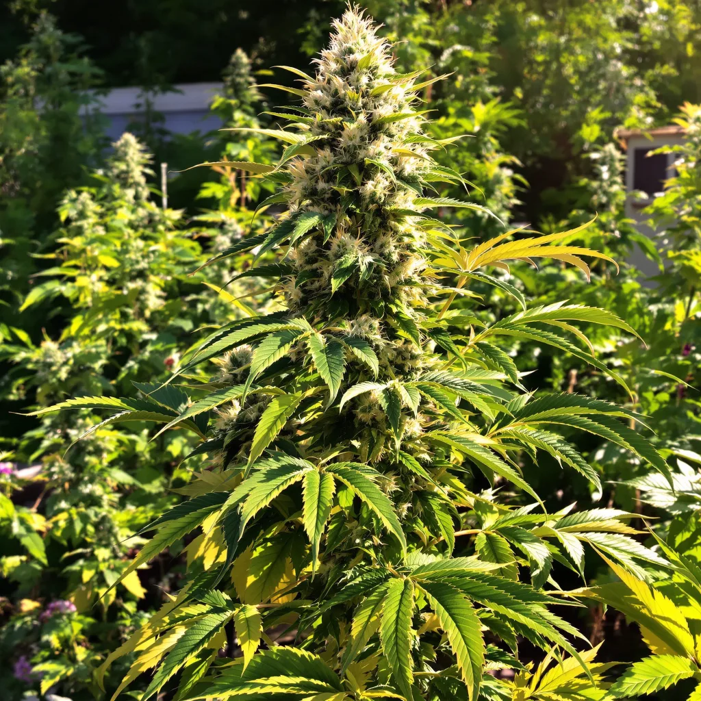 Willie Nelson 40% indica / 60% sativa — flor con tricomas visibles