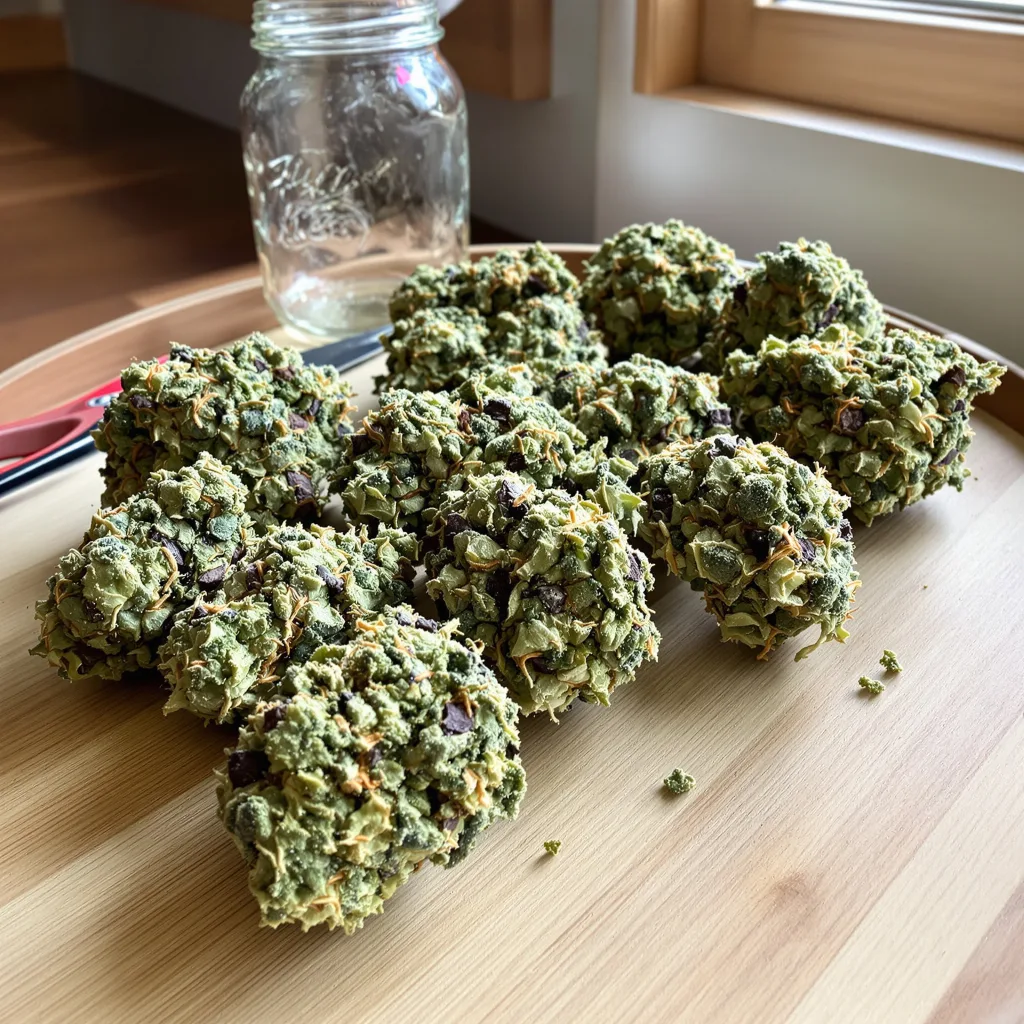 Willy's Wonder 65% indica / 25% sativa — flor con tricomas visibles