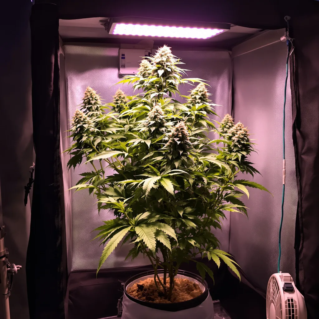 Planta de cannabis Willy's Wonder en fase de floración — 60-100 cm autofloración