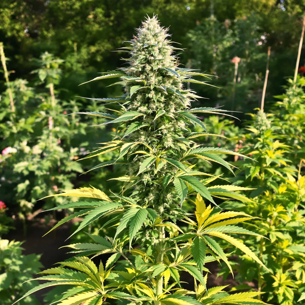 Wilson 64% indica / 36% sativa — flor con tricomas visibles