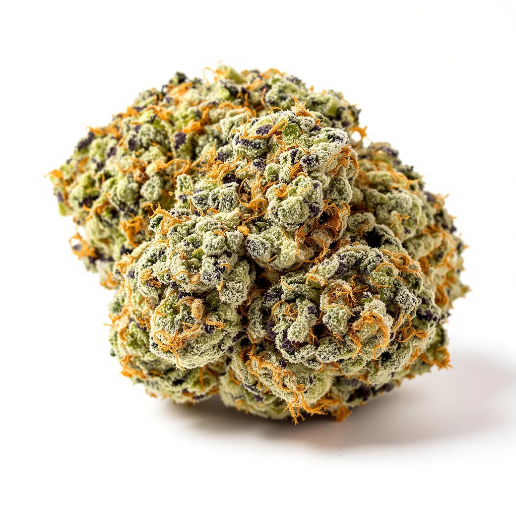 Wilson 64% indica / 36% sativa — flor con tricomas visibles