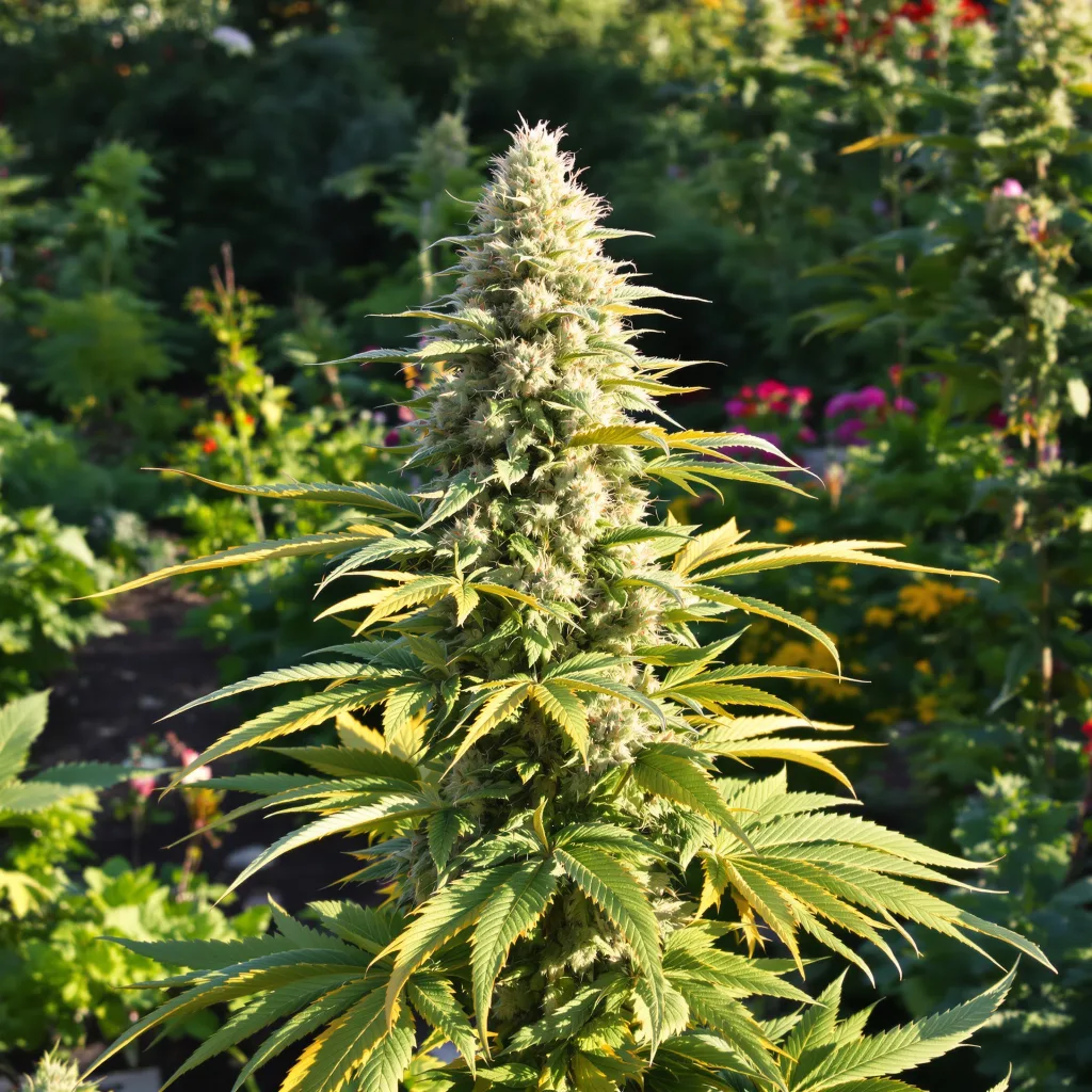 Wilson 64% indica / 36% sativa — flor con tricomas visibles