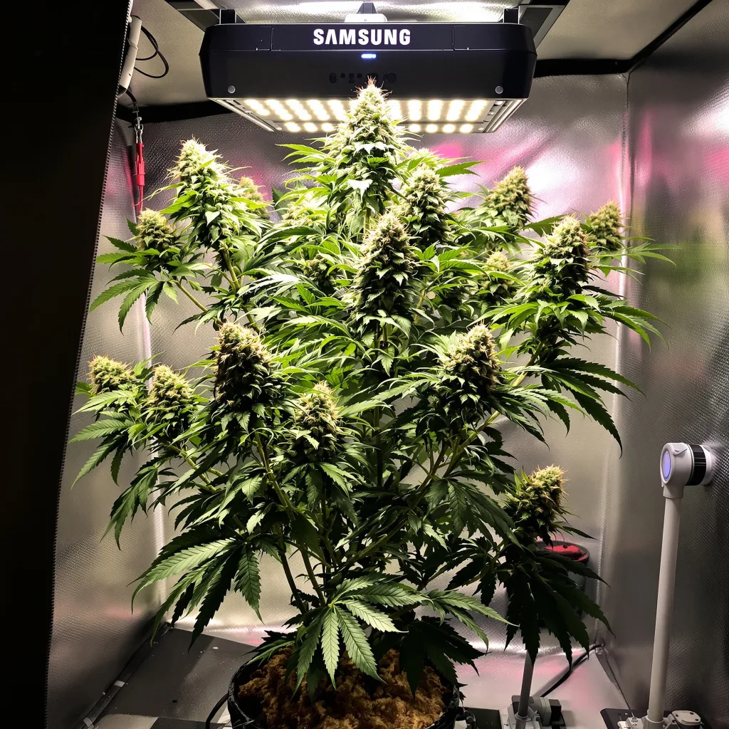 Planta de cannabis Wonder Woman en fase de floración — 60-100 cm autofloración