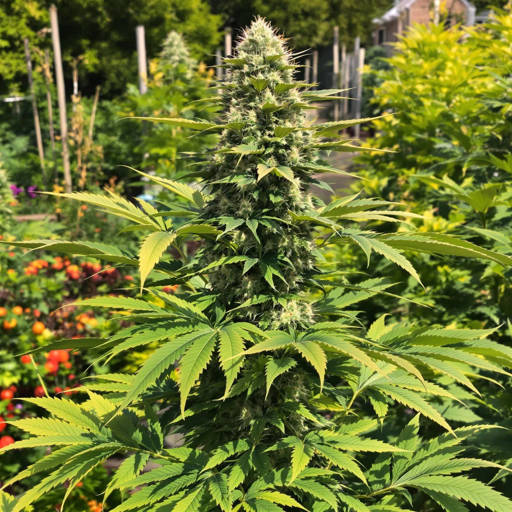 Wonder Woman 51% indica / 49% sativa — flor con tricomas visibles