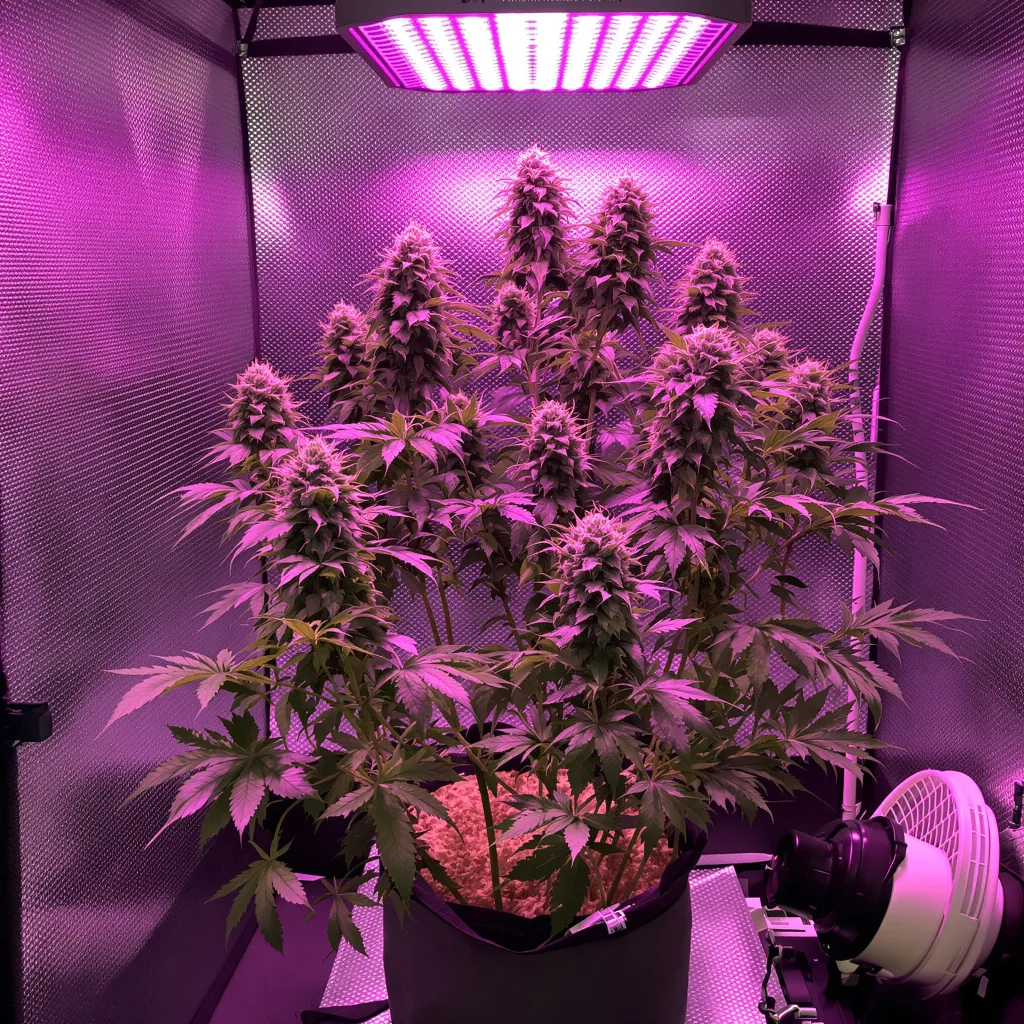 Planta de cannabis Woody Kush en fase de floración — 90-130 cm feminizada