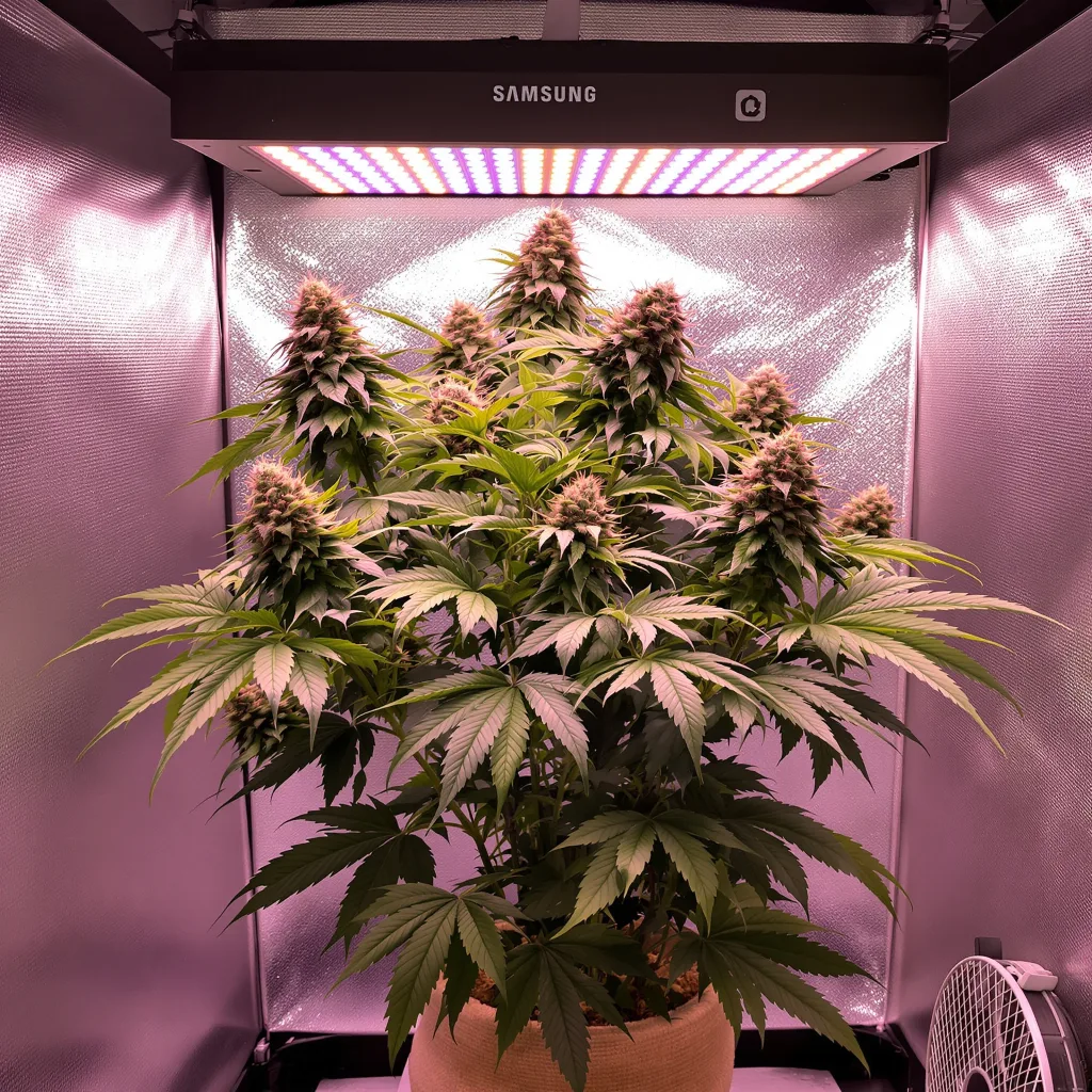 Planta de cannabis XXX 420 en fase de floración — 60-100 cm autofloración