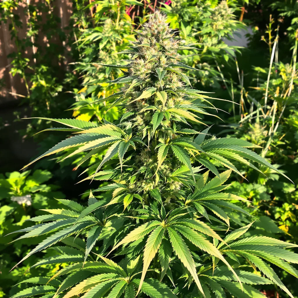 XXX 420 65% indica / 35% sativa — flor con tricomas visibles