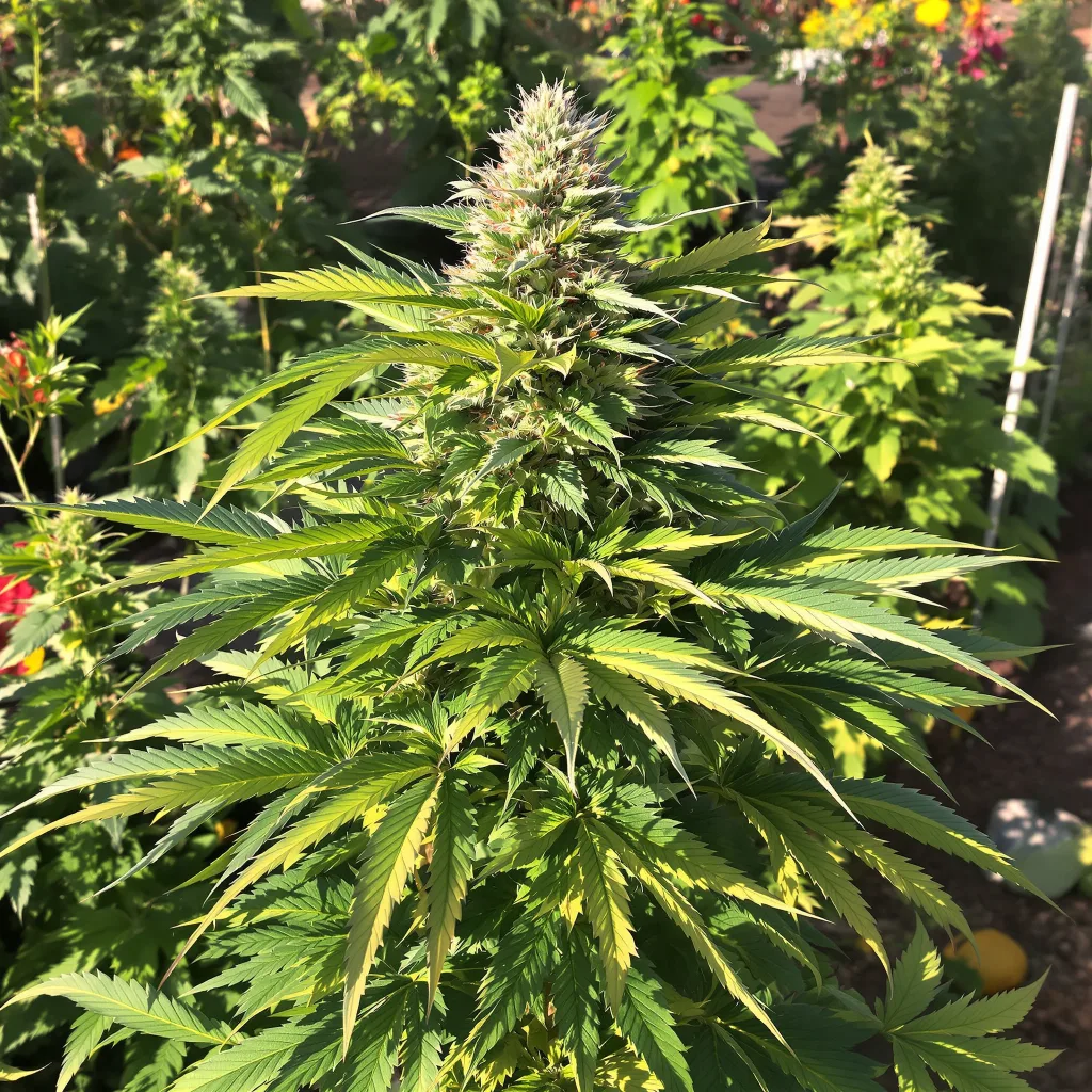 XXX 420 65% indica / 35% sativa — flor con tricomas visibles