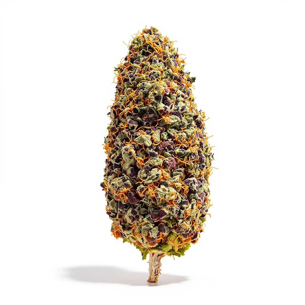 XXX 420 65% indica / 35% sativa — flor con tricomas visibles