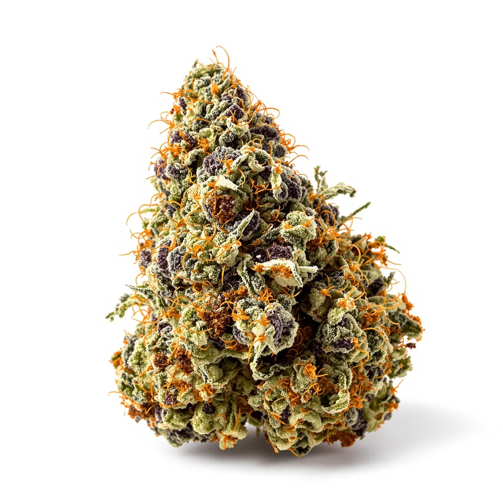 XXX OG 75% indica / 25% sativa — flor con tricomas visibles