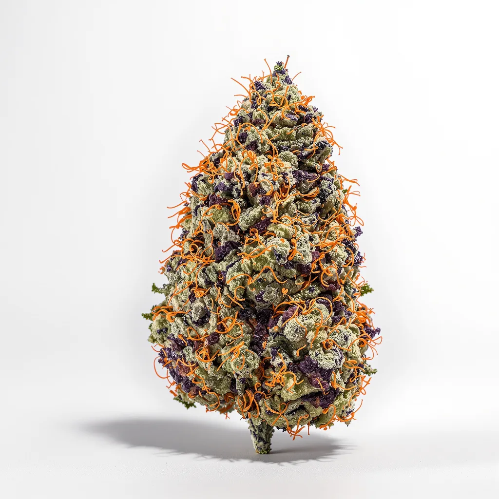 Yeti OG 69% indica / 31% sativa — flor con tricomas visibles