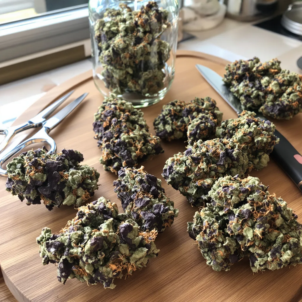 Yumboldt 71% indica / 29% sativa — flor con tricomas visibles