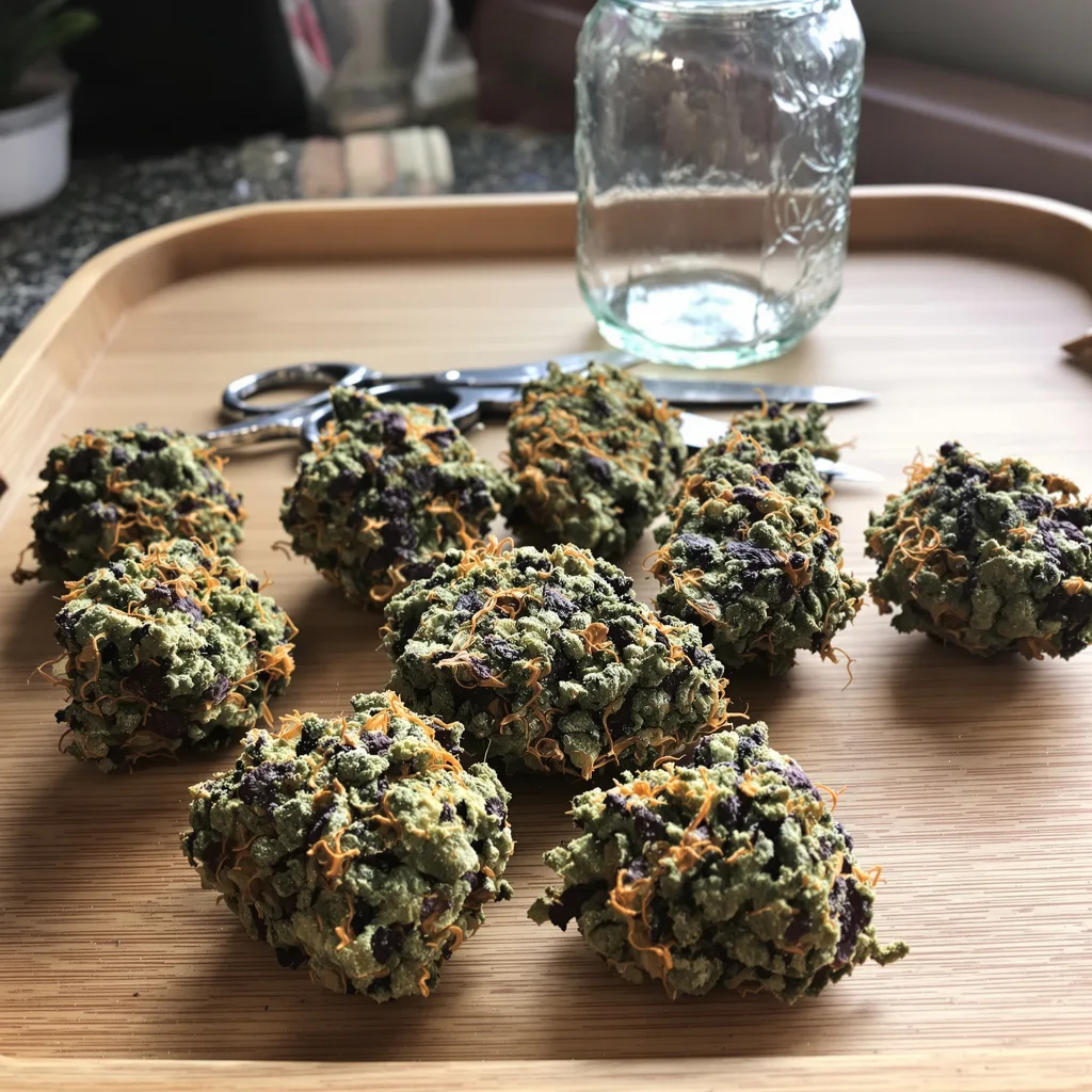 Yumboldt 71% indica / 29% sativa — flor con tricomas visibles