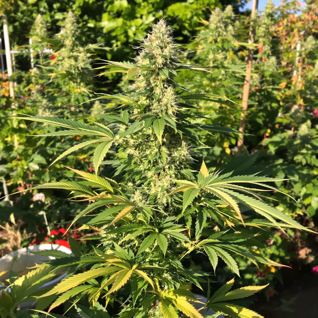 Zashimi 49% indica / 51% sativa — flor con tricomas visibles