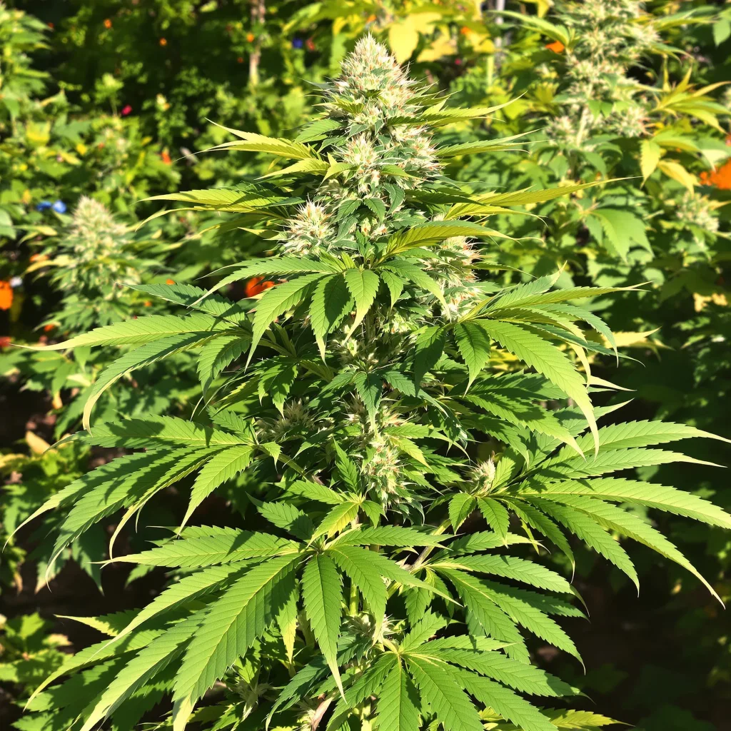 Zebra Cake 70% indica / 30% sativa — flor con tricomas visibles