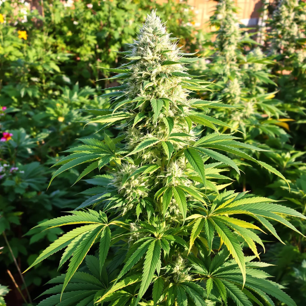 Zen CBD 51% indica / 49% sativa — flor con tricomas visibles