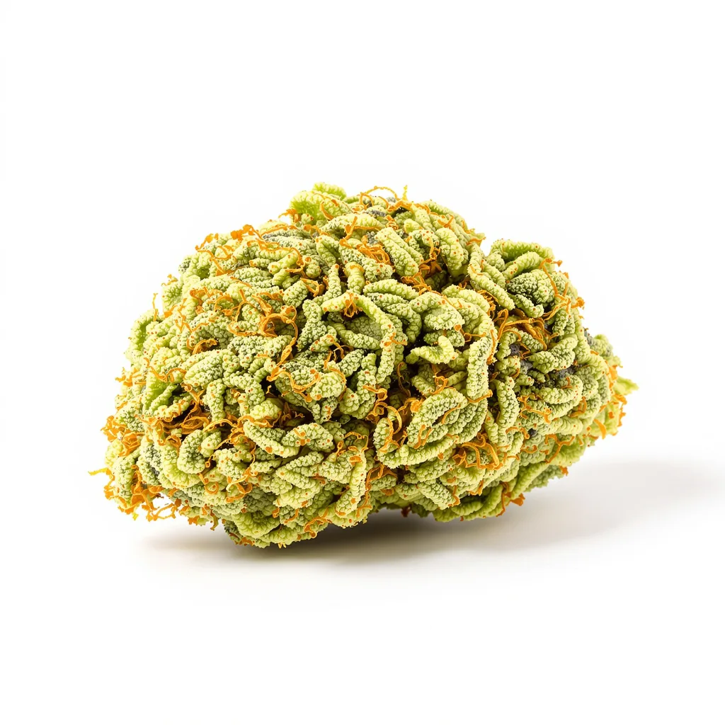 Zen CBD 51% indica / 49% sativa — flor con tricomas visibles