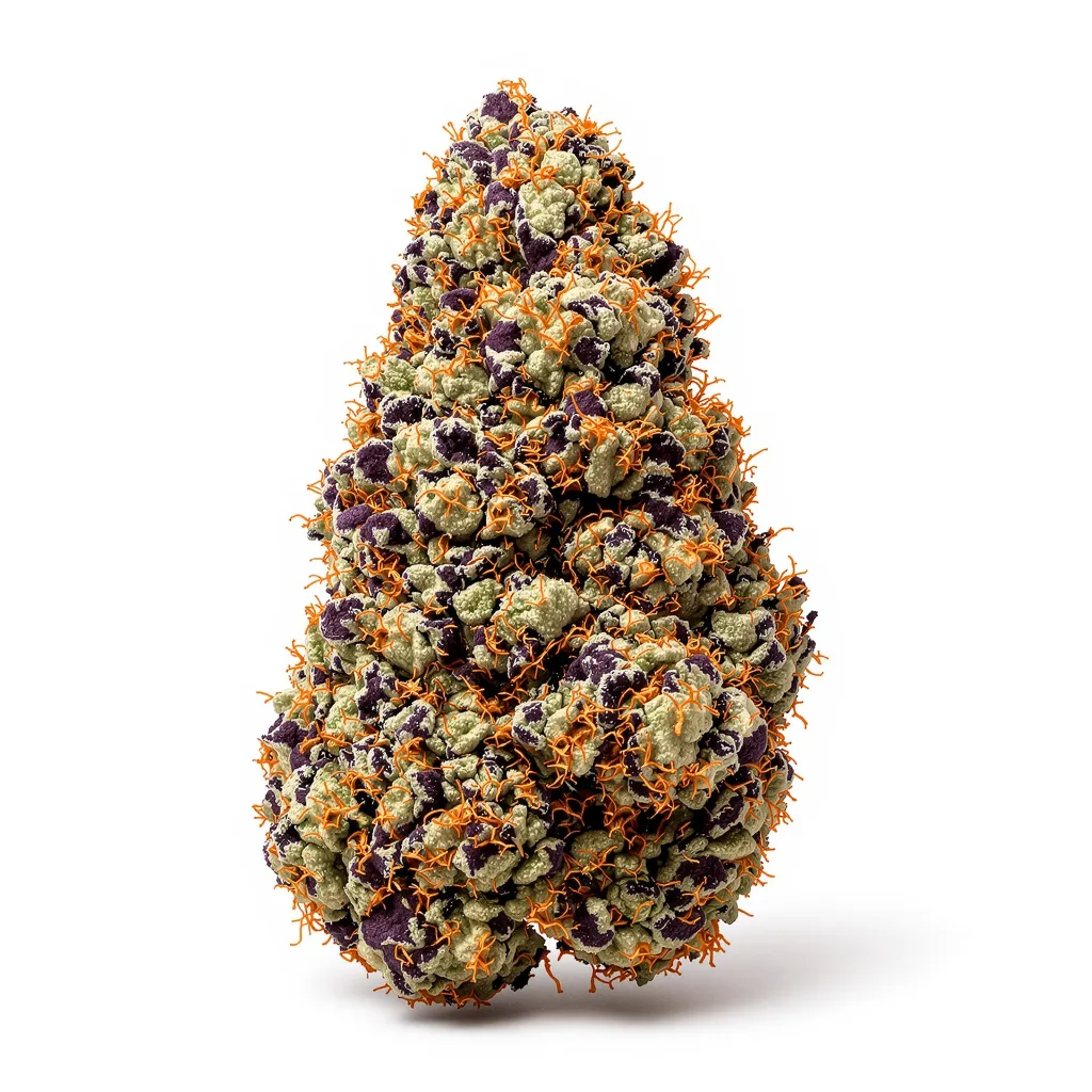 Zombie Kush 82% indica / 18% sativa — flor con tricomas visibles